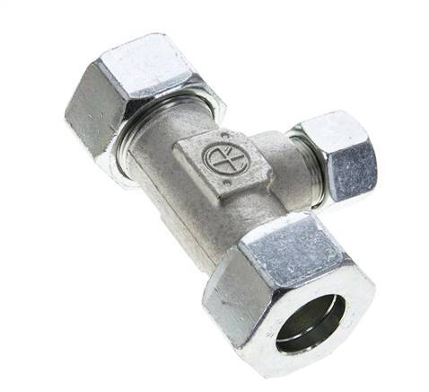 16S & 25S Zink plated Steel T-Shape Tee Cutting Fitting 400 bar ISO 8434-1