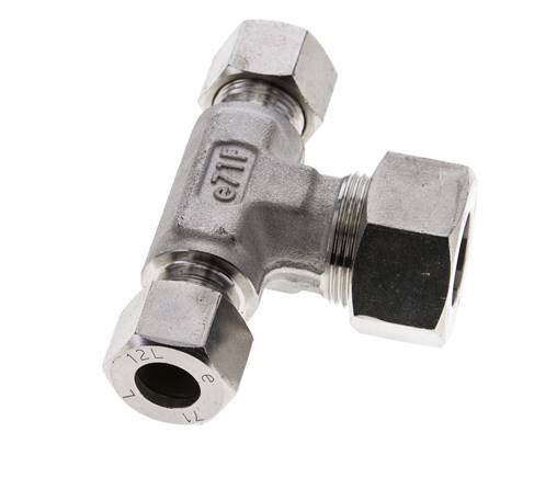 12L & 18L Stainless Steel T-Shape Tee Cutting Fitting 315 bar ISO 8434-1