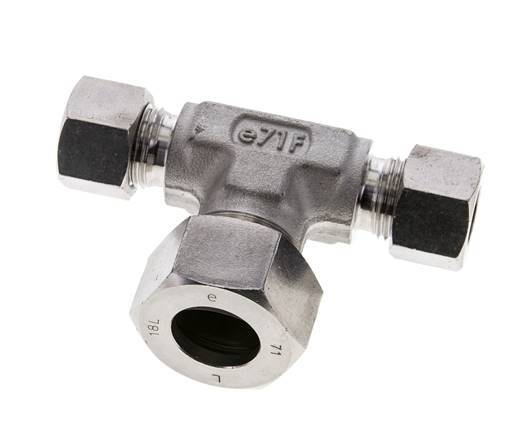 12L & 18L Stainless Steel T-Shape Tee Cutting Fitting 315 bar ISO 8434-1