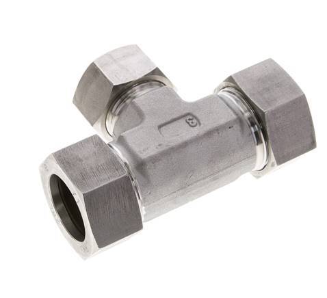 22L & 28L Stainless Steel T-Shape Tee Cutting Fitting 160 bar ISO 8434-1