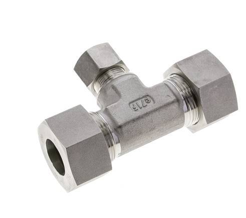 16S & 25S Stainless Steel T-Shape Tee Cutting Fitting 400 bar ISO 8434-1