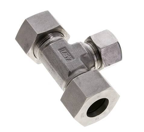 20S & 25S Stainless Steel T-Shape Tee Cutting Fitting 400 bar ISO 8434-1