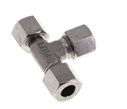 Raccord de coupe en T à angle droit en acier inoxydable 10L avec pivot 315 bar réglable ISO 8434-1