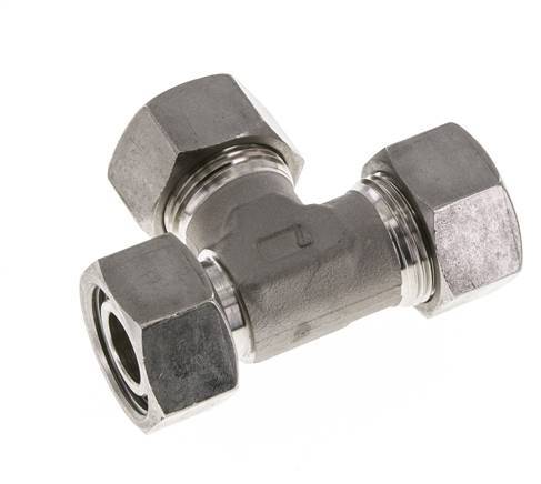 Raccord de coupe en T à angle droit en acier inoxydable 22L avec pivot 160 bar réglable ISO 8434-1
