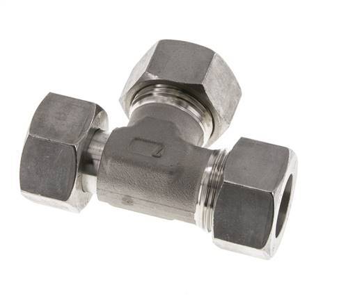 Raccord de coupe en T à angle droit en acier inoxydable 22L avec pivot 160 bar réglable ISO 8434-1