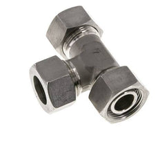 Raccord de coupe en T à angle droit en acier inoxydable 22L avec pivot 160 bar réglable ISO 8434-1