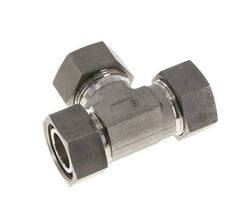 Raccord de coupe en T à angle droit en acier inoxydable 28L avec pivot 160 bar réglable ISO 8434-1