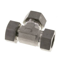 Raccord de coupe en T à angle droit en acier inoxydable 28L avec pivot 160 bar réglable ISO 8434-1