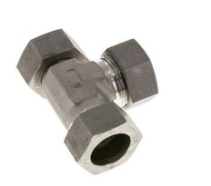 Raccord de coupe en T à angle droit en acier inoxydable 28L avec pivot 160 bar réglable ISO 8434-1