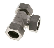 Raccord de coupe en T à angle droit en acier inoxydable 28L avec pivot 160 bar réglable ISO 8434-1