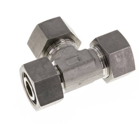25S Raccord de coupe en T à angle droit en acier inoxydable avec pivot 400 bar réglable ISO 8434-1