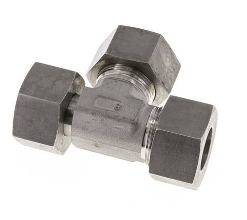 25S Raccord de coupe en T à angle droit en acier inoxydable avec pivot 400 bar réglable ISO 8434-1