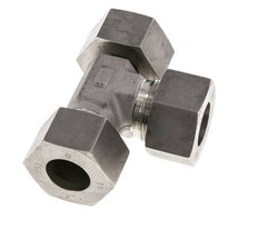 25S Raccord de coupe en T à angle droit en acier inoxydable avec pivot 400 bar réglable ISO 8434-1