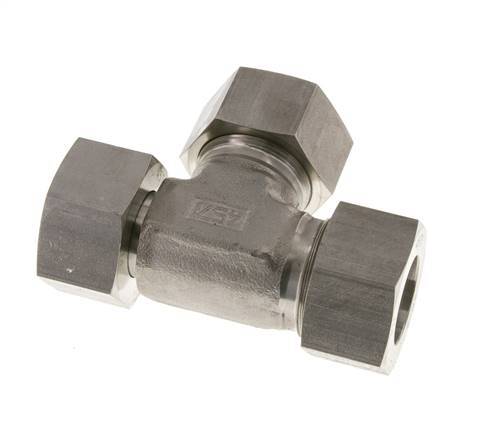 Raccord de coupe en T à angle droit 30S en acier inoxydable avec pivot 400 bar réglable ISO 8434-1
