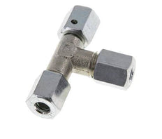 Raccord en T à angle droit 6L en acier zingué avec émerillon 315 bar NBR Réglable ISO 8434-1