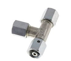 Raccord en T à angle droit 6L en acier zingué avec émerillon 315 bar NBR Réglable ISO 8434-1