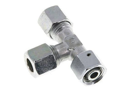 10L Zink Plated Steel Right Angle Tee Cutting Fitting with Swivel 315 bar NBR Adjustable ISO 8434-1