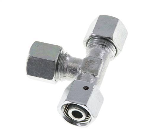 10L Zink Plated Steel Right Angle Tee Cutting Fitting with Swivel 315 bar NBR Adjustable ISO 8434-1