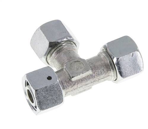 Raccord en T à angle droit 12L en acier zingué avec pivot 315 bar NBR Réglable ISO 8434-1