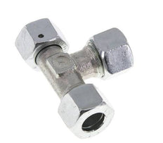 12L Zink Plated Steel Right Angle Tee Cutting Fitting with Swivel 315 bar NBR Adjustable ISO 8434-1