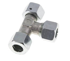 Raccord en T à angle droit 12L en acier zingué avec pivot 315 bar NBR Réglable ISO 8434-1