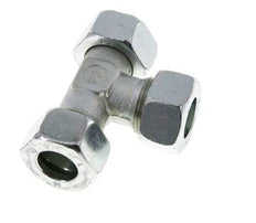 18L Zink Plated Steel Right Angle Tee Cutting Fitting with Swivel 315 bar NBR Adjustable ISO 8434-1