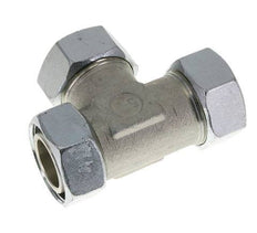 35L Zink Plated Steel Right Angle Tee Cutting Fitting with Swivel 160 bar NBR Adjustable ISO 8434-1