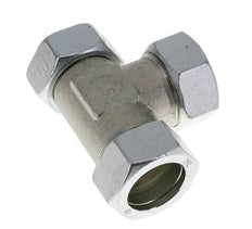 35L Zink Plated Steel Right Angle Tee Cutting Fitting with Swivel 160 bar NBR Adjustable ISO 8434-1