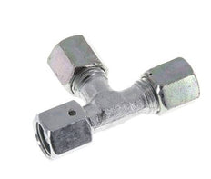 6S Raccord de coupe en té à angle droit en acier zingué avec pivot 630 bar NBR Réglable ISO 8434-1