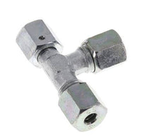6S Raccord de coupe en té à angle droit en acier zingué avec pivot 630 bar NBR Réglable ISO 8434-1