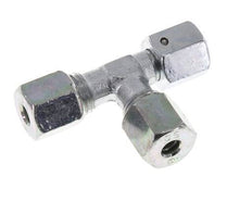 6S Raccord de coupe en té à angle droit en acier zingué avec pivot 630 bar NBR Réglable ISO 8434-1