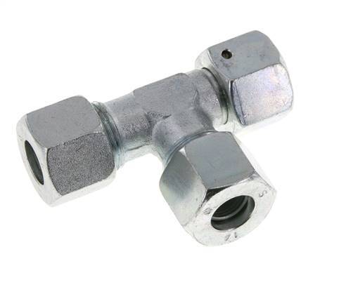14S Acier zingué Raccord de coupe en T à angle droit avec pivot 630 bar NBR Réglable ISO 8434-1