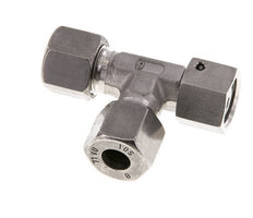 Raccord de coupe en T à angle droit en acier inoxydable 18L avec pivot 315 bar FKM Réglable ISO 8434-1