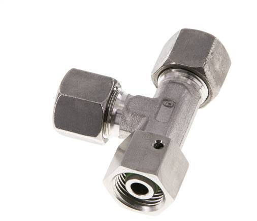 Raccord de coupe en T à angle droit en acier inoxydable 18L avec pivot 315 bar FKM Réglable ISO 8434-1