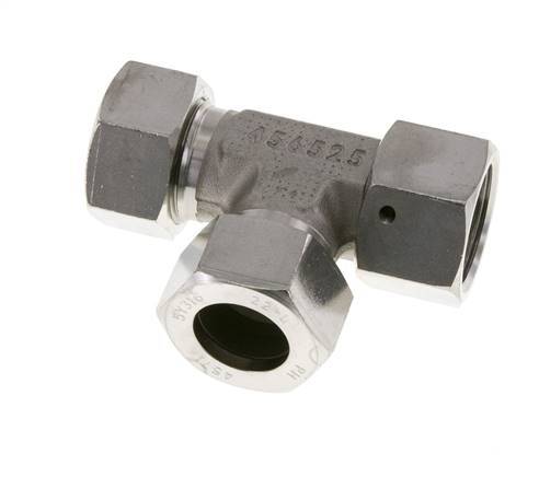 Raccord de coupe en T à angle droit en acier inoxydable 22L avec pivot 160 bar FKM Réglable ISO 8434-1