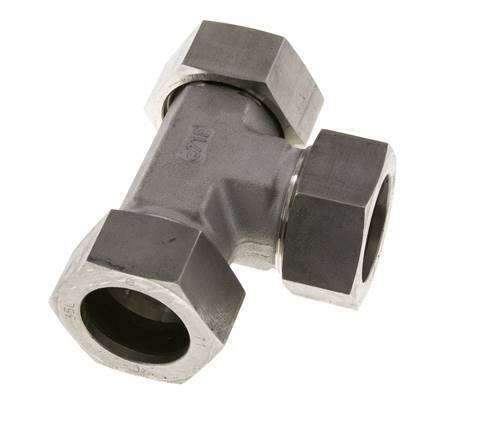Raccord de coupe en T à angle droit 35L en acier inoxydable avec pivot 160 bar FKM Réglable ISO 8434-1