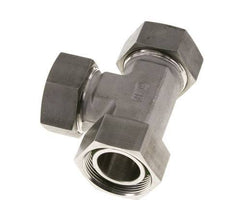 Raccord de coupe en T à angle droit 35L en acier inoxydable avec pivot 160 bar FKM Réglable ISO 8434-1