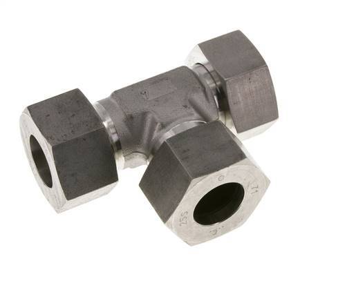 25S Raccord de coupe en T à angle droit en acier inoxydable avec pivot 400 bar FKM Réglable ISO 8434-1