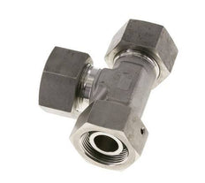 25S Raccord de coupe en T à angle droit en acier inoxydable avec pivot 400 bar FKM Réglable ISO 8434-1