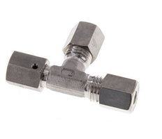 Raccord à compression en T à angle droit en acier inoxydable 6L avec pivot 315 bar FKM Réglable ISO 8434-1