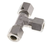 10L Acier inoxydable Té à angle droit Raccord à compression avec pivot 315 bar FKM Ajustable ISO 8434-1