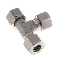 Raccord à compression en T à angle droit en acier inoxydable 12L avec pivot 315 bar FKM Réglable ISO 8434-1