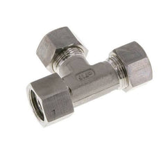15L Stainless Steel Right Angle Tee Compression Fitting with Swivel 315 bar FKM Adjustable ISO 8434-1