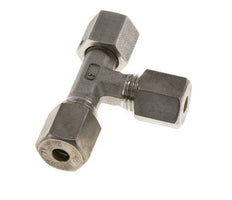 Raccord à compression en T à angle droit en acier inoxydable 6S avec pivot 500 bar FKM Réglable ISO 8434-1