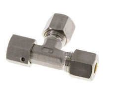 8S Raccord à compression en T à angle droit en acier inoxydable avec pivot 500 bar FKM Réglable ISO 8434-1