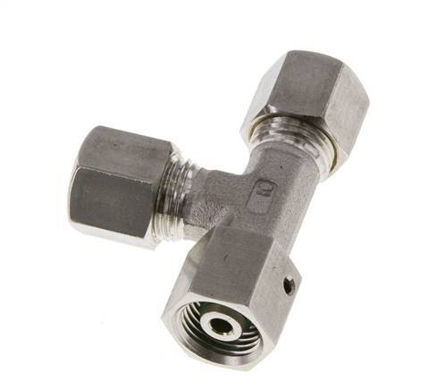 8S Raccord à compression en T à angle droit en acier inoxydable avec pivot 500 bar FKM Réglable ISO 8434-1