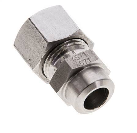 12L & 16mm Stainless Steel Straight Cutting Fitting with Welding End 315 bar ISO 8434-1