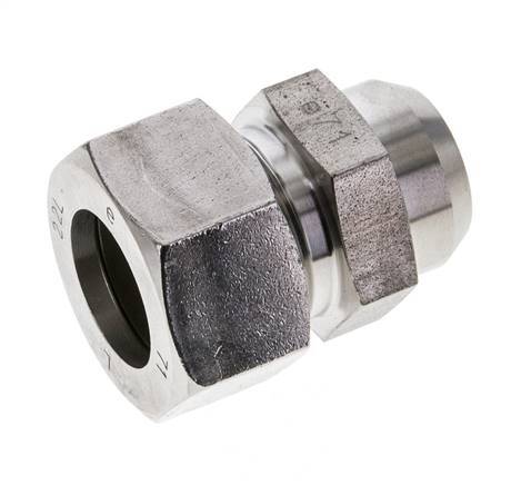 22L & 27mm Stainless Steel Straight Cutting Fitting with Welding End 160 bar ISO 8434-1