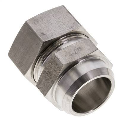 35L & 40mm Stainless Steel Straight Cutting Fitting with Welding End 160 bar ISO 8434-1