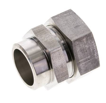 42L & 46mm Stainless Steel Straight Cutting Fitting with Welding End 160 bar ISO 8434-1